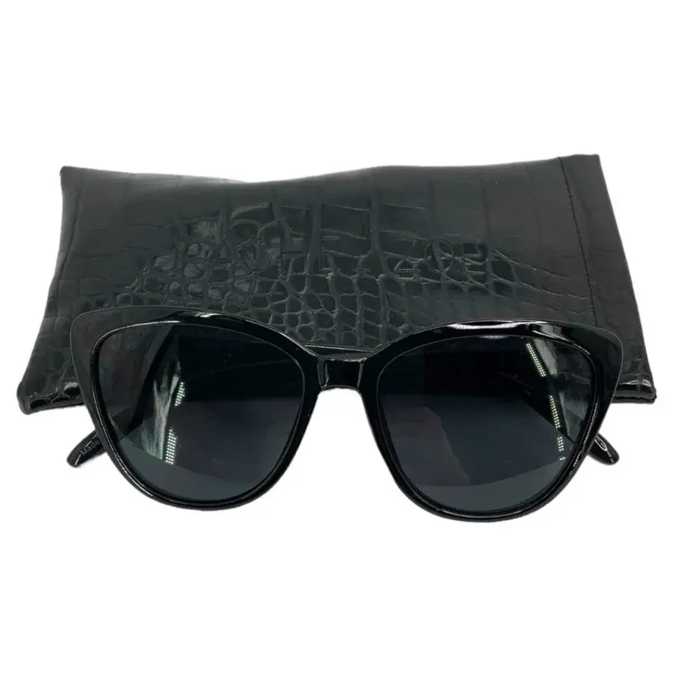 Rachel Zoe Nina Cat Eye Sunglasses Black NWT $98 MSRP